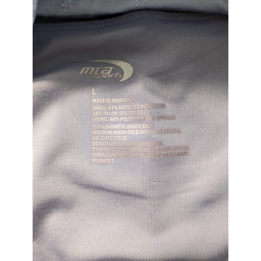 MTA Sport Bras Women's Large 2 pack Yoga tops purple black grey Nwot - Picture 11 of 16